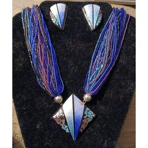 Multistrand Bead Necklace & Earrings